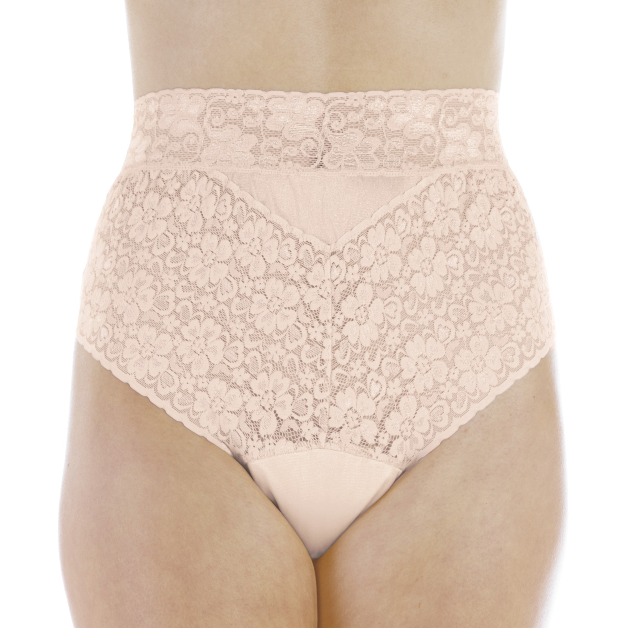Women's No Show Microfiber High-Leg Underwear in Reflection Floral M Ivory  size XL