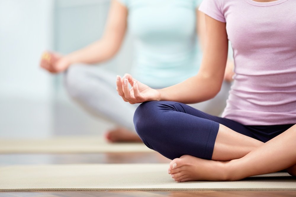 Women doing yoga