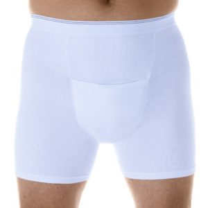 WEAREVER Polyester/Cotton Sanitary Full-Cut White Brief Plus Size